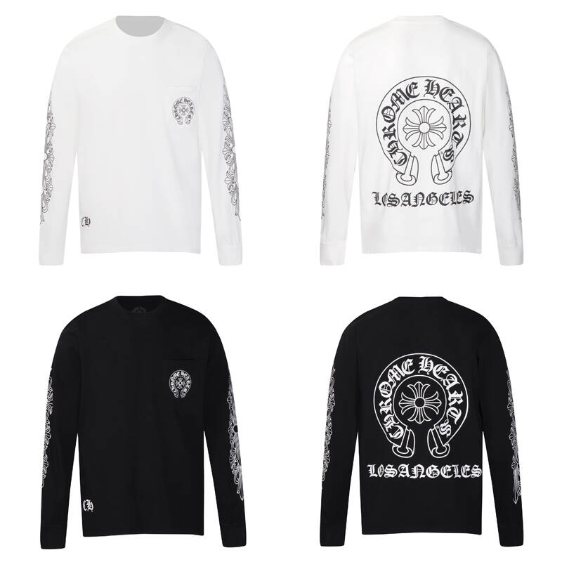 CHROME-HEARTS Men's Long-Sleeve T-shirt Sweatshirt K8008
